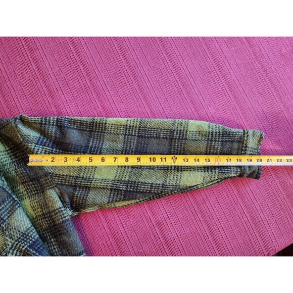 Vintage Phenomenom Womens Wool Jacket Green Plaid Size Large L Full Zip RARE - Picture 16 of 16